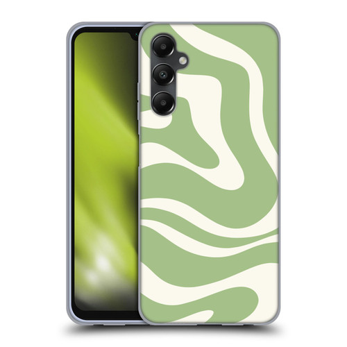 Kierkegaard Design Studio Art Modern Liquid Swirl in Sage Soft Gel Case for Samsung Galaxy A05s