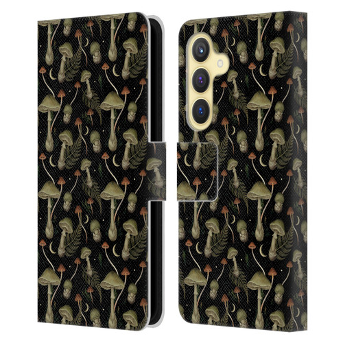 Episodic Drawing Pattern Death Cap Leather Book Wallet Case Cover For Samsung Galaxy S24 5G