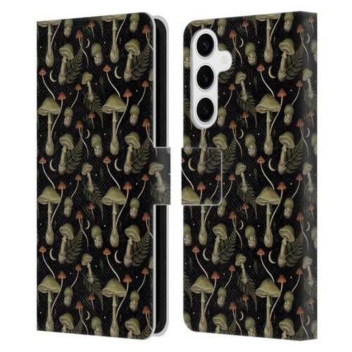 Episodic Drawing Pattern Death Cap Leather Book Wallet Case Cover For Samsung Galaxy S24+ 5G