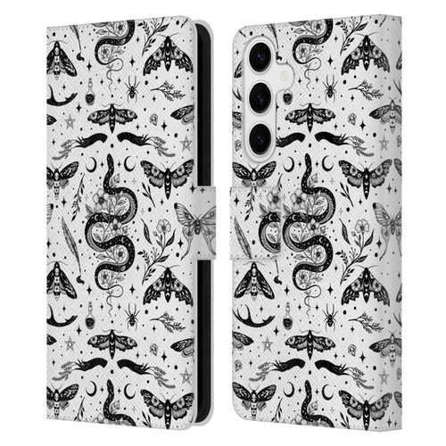Episodic Drawing Pattern Flash Tattoo Leather Book Wallet Case Cover For Samsung Galaxy S24+ 5G