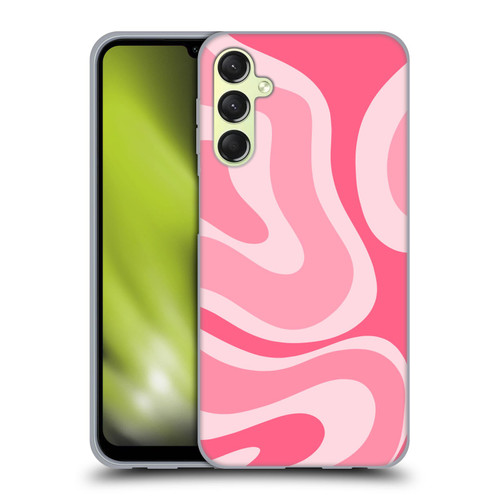 Kierkegaard Design Studio Art Modern Liquid Swirl Candy Pink Soft Gel Case for Samsung Galaxy A24 4G / Galaxy M34 5G