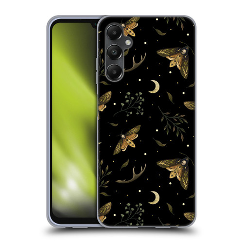 Episodic Drawing Pattern Death Head Moth Soft Gel Case for Samsung Galaxy A05s
