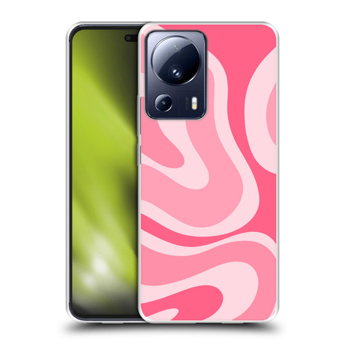 Kierkegaard Design Studio Art Modern Liquid Swirl Candy Pink Soft Gel Case for Xiaomi 13 Lite 5G