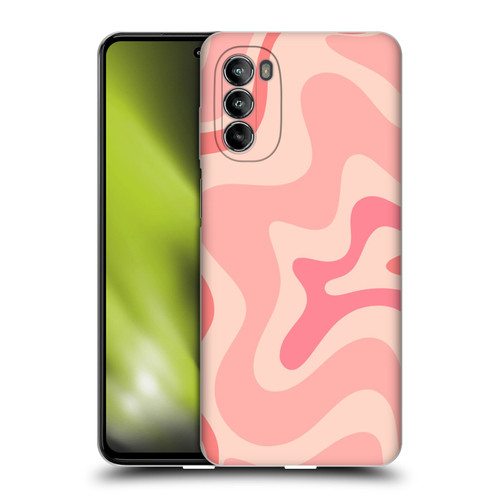 Kierkegaard Design Studio Retro Abstract Patterns Soft Pink Liquid Swirl Soft Gel Case for Motorola Moto G82 5G