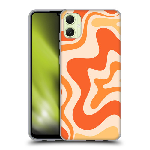 Kierkegaard Design Studio Retro Abstract Patterns Tangerine Orange Tone Soft Gel Case for Samsung Galaxy A05