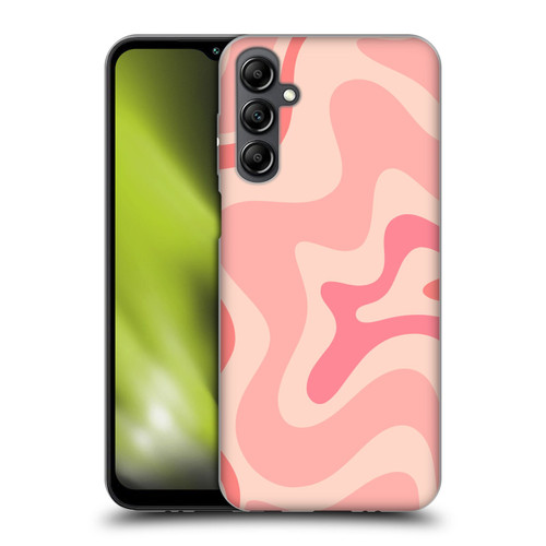 Kierkegaard Design Studio Retro Abstract Patterns Soft Pink Liquid Swirl Soft Gel Case for Samsung Galaxy M14 5G