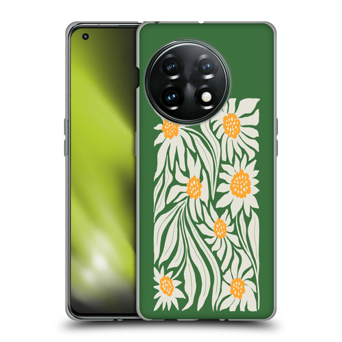 Ayeyokp Plants And Flowers Sunflowers Green Soft Gel Case for OnePlus 11 5G