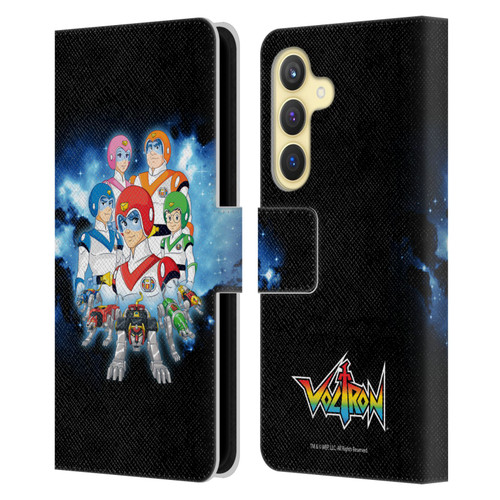 Voltron Character Art Group Leather Book Wallet Case Cover For Samsung Galaxy S24 5G