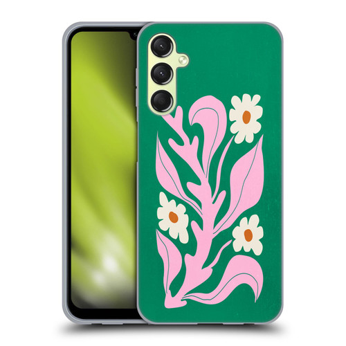 Ayeyokp Plants And Flowers Green Les Fleurs Color Soft Gel Case for Samsung Galaxy A24 4G / Galaxy M34 5G