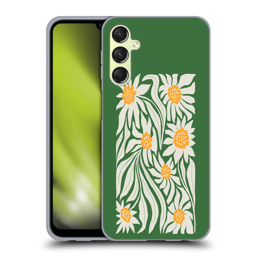 Ayeyokp Plants And Flowers Sunflowers Green Soft Gel Case for Samsung Galaxy A24 4G / Galaxy M34 5G