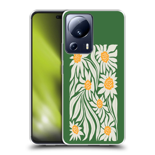 Ayeyokp Plants And Flowers Sunflowers Green Soft Gel Case for Xiaomi 13 Lite 5G