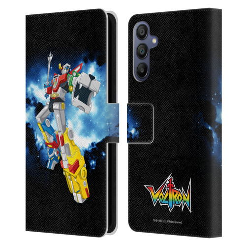 Voltron Graphics Galaxy Nebula Robot Leather Book Wallet Case Cover For Samsung Galaxy A15