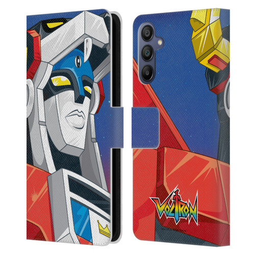 Voltron Graphics Head Leather Book Wallet Case Cover For Samsung Galaxy A15