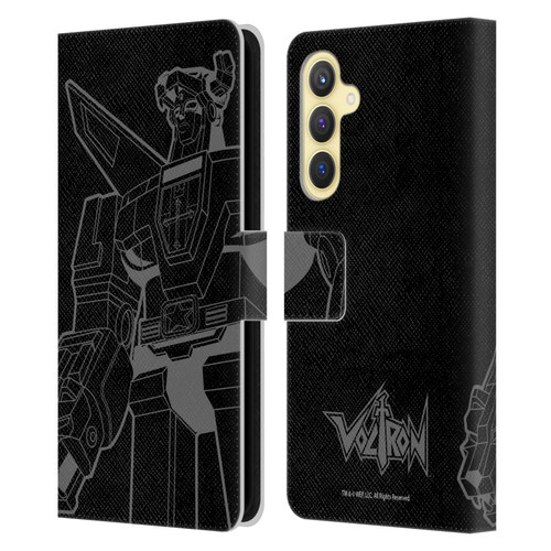 Voltron Graphics Oversized Black Robot Leather Book Wallet Case Cover For Samsung Galaxy S23 FE 5G
