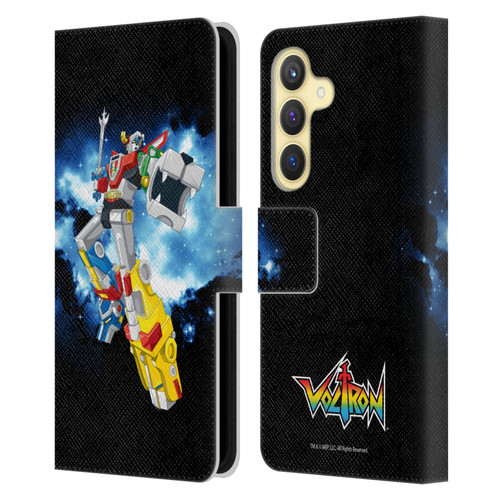 Voltron Graphics Galaxy Nebula Robot Leather Book Wallet Case Cover For Samsung Galaxy S24 5G