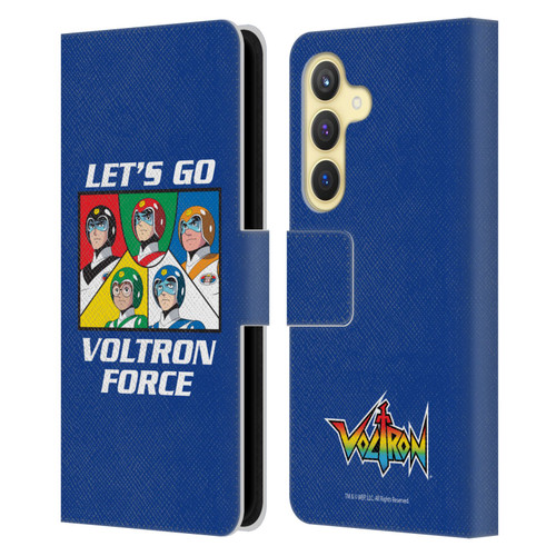 Voltron Graphics Go Voltron Force Leather Book Wallet Case Cover For Samsung Galaxy S24 5G