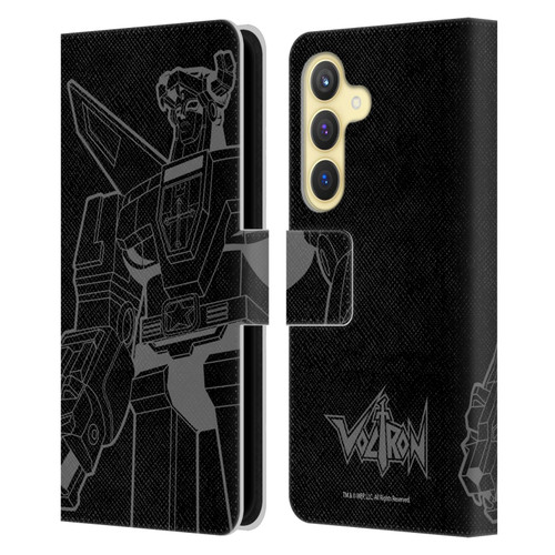 Voltron Graphics Oversized Black Robot Leather Book Wallet Case Cover For Samsung Galaxy S24 5G