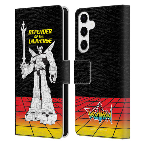 Voltron Graphics Defender Universe Retro Leather Book Wallet Case Cover For Samsung Galaxy S24+ 5G