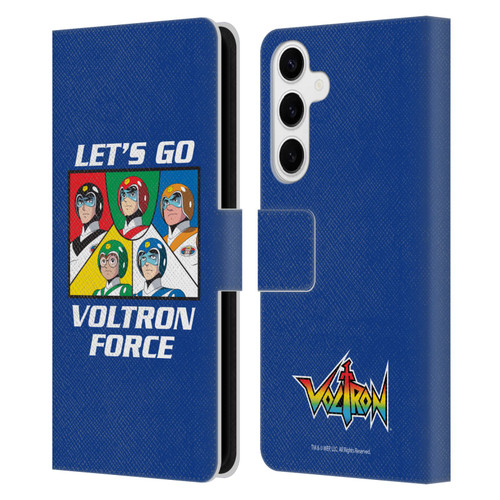 Voltron Graphics Go Voltron Force Leather Book Wallet Case Cover For Samsung Galaxy S24+ 5G