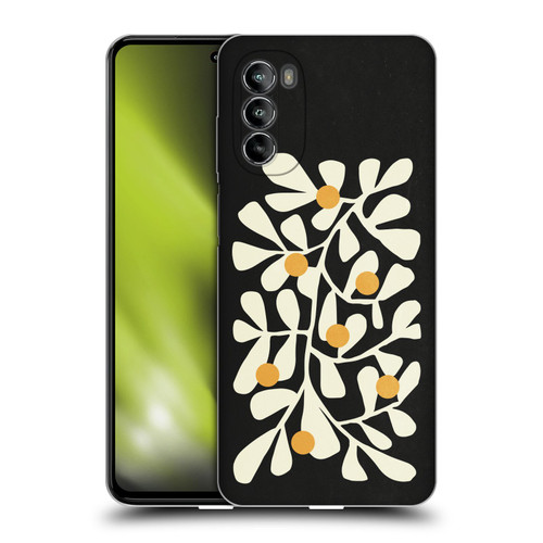 Ayeyokp Plant Pattern Summer Bloom Black Soft Gel Case for Motorola Moto G82 5G