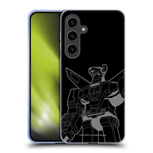 Voltron Graphics Oversized Black Robot Soft Gel Case for Samsung Galaxy S24+ 5G