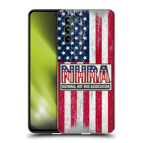 National Hot Rod Association Graphics US Flag Soft Gel Case for Motorola Moto G82 5G