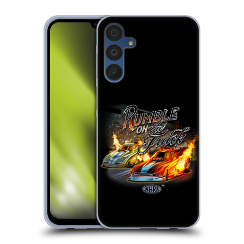 National Hot Rod Association Graphics Rumble On The Track Soft Gel Case for Samsung Galaxy A15