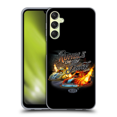National Hot Rod Association Graphics Rumble On The Track Soft Gel Case for Samsung Galaxy A24 4G / Galaxy M34 5G