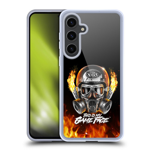 National Hot Rod Association Graphics Game Face Helmet Soft Gel Case for Samsung Galaxy S24+ 5G