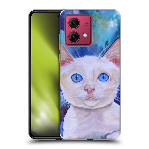 Jody Wright Dog And Cat Collection Pretty Blue Eyes Soft Gel Case for Motorola Moto G84 5G