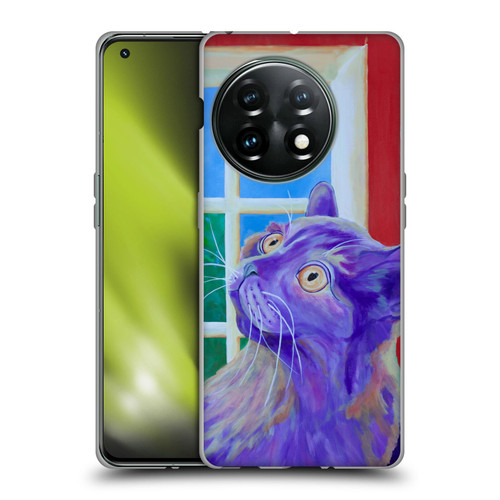 Jody Wright Dog And Cat Collection Just Outside The Window Soft Gel Case for OnePlus 11 5G