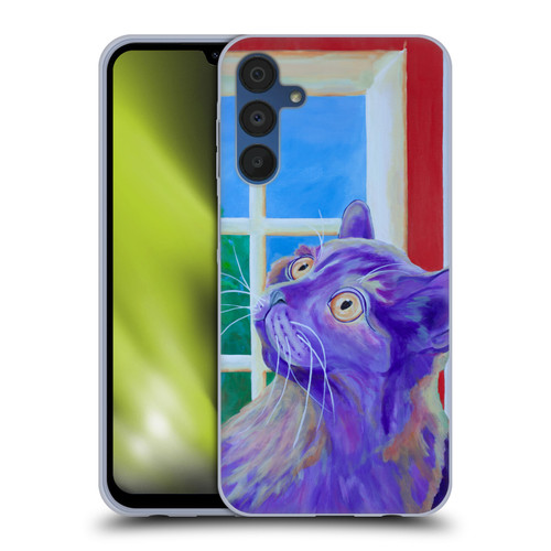 Jody Wright Dog And Cat Collection Just Outside The Window Soft Gel Case for Samsung Galaxy A15