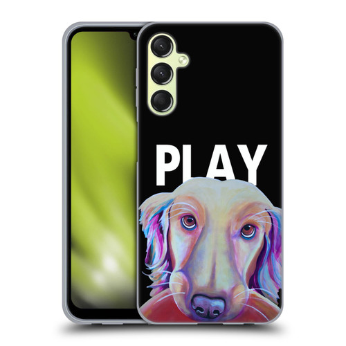 Jody Wright Dog And Cat Collection Playful Soft Gel Case for Samsung Galaxy A24 4G / Galaxy M34 5G