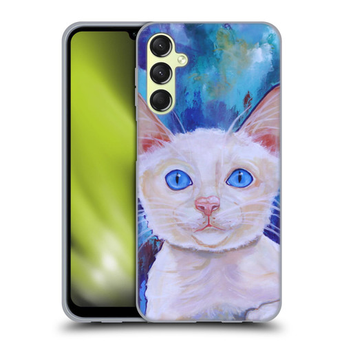Jody Wright Dog And Cat Collection Pretty Blue Eyes Soft Gel Case for Samsung Galaxy A24 4G / Galaxy M34 5G