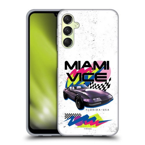 Miami Vice Art Car Soft Gel Case for Samsung Galaxy A24 4G / Galaxy M34 5G