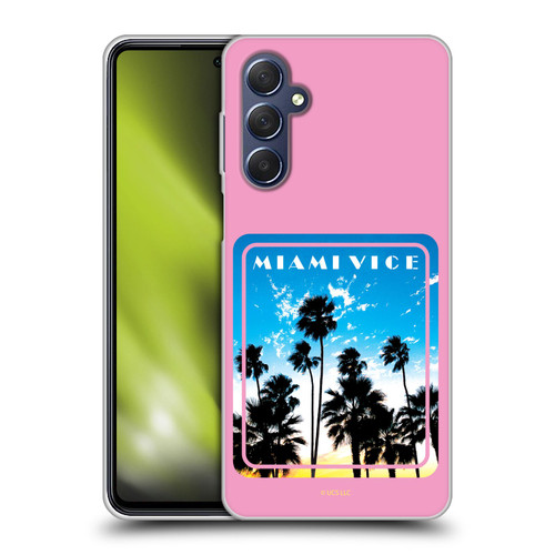Miami Vice Art Miami Beach Palm Tree Soft Gel Case for Samsung Galaxy M54 5G