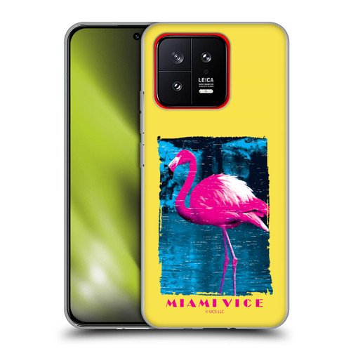 Miami Vice Art Pink Flamingo Soft Gel Case for Xiaomi 13 5G
