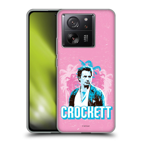 Miami Vice Art Crockett And Palm Tree Scenery Soft Gel Case for Xiaomi 13T 5G / 13T Pro 5G