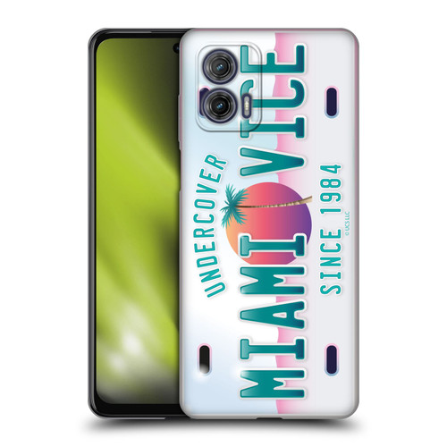 Miami Vice Graphics Uncover Plate Soft Gel Case for Motorola Moto G73 5G
