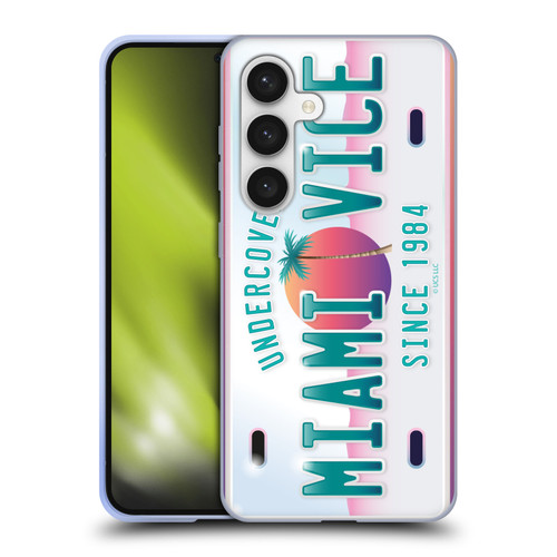 Miami Vice Graphics Uncover Plate Soft Gel Case for Samsung Galaxy S24 5G