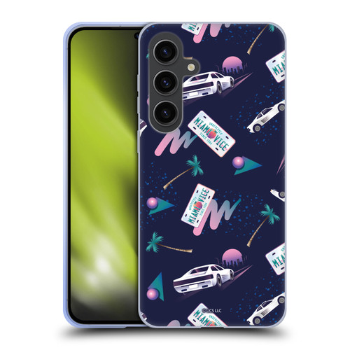 Miami Vice Graphics Pattern Soft Gel Case for Samsung Galaxy S24+ 5G
