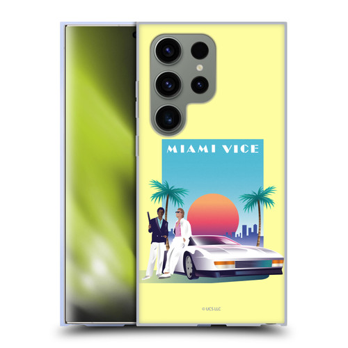 Miami Vice Graphics Poster Soft Gel Case for Samsung Galaxy S24 Ultra 5G