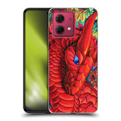 Carla Morrow Dragons Red Autumn Dragon Soft Gel Case for Motorola Moto G84 5G