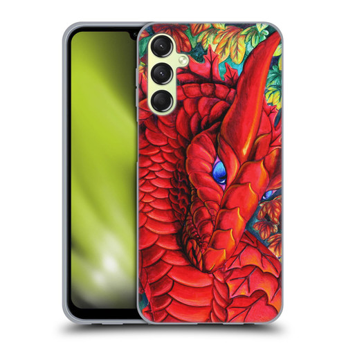 Carla Morrow Dragons Red Autumn Dragon Soft Gel Case for Samsung Galaxy A24 4G / Galaxy M34 5G