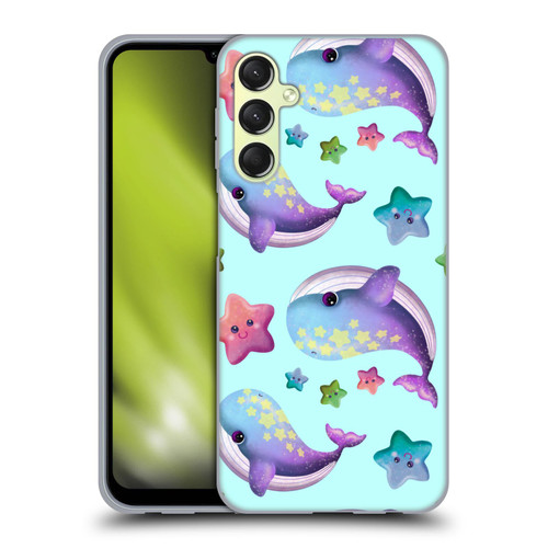 Carla Morrow Patterns Whale And Starfish Soft Gel Case for Samsung Galaxy A24 4G / Galaxy M34 5G