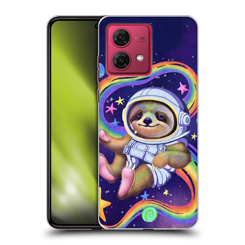 Carla Morrow Rainbow Animals Sloth Wearing A Space Suit Soft Gel Case for Motorola Moto G84 5G