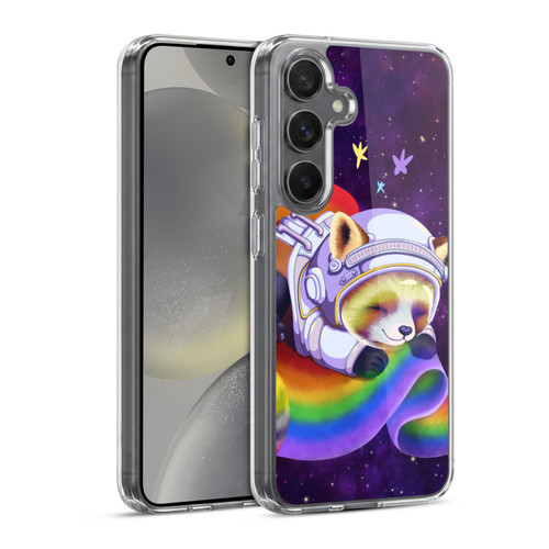 Carla Morrow Rainbow Animals Red Panda Sleeping Soft Gel Case for Samsung Galaxy S24 5G & MagSafe