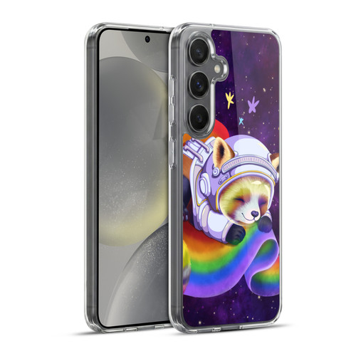 Carla Morrow Rainbow Animals Red Panda Sleeping Soft Gel Case for Samsung Galaxy S24+ 5G & MagSafe