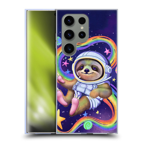 Carla Morrow Rainbow Animals Sloth Wearing A Space Suit Soft Gel Case for Samsung Galaxy S24 Ultra 5G