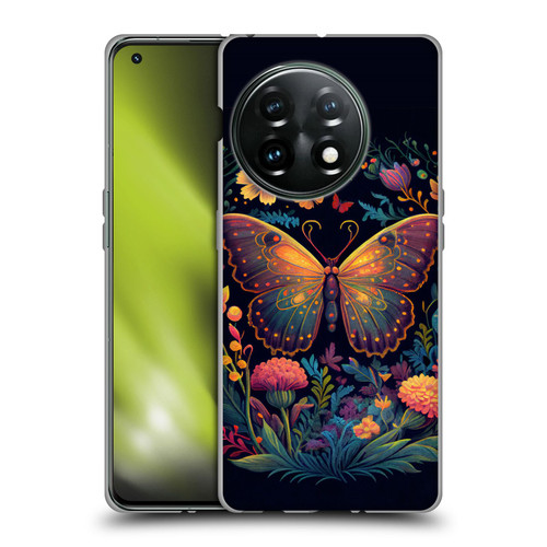 JK Stewart Art Butterfly In Night Garden Soft Gel Case for OnePlus 11 5G